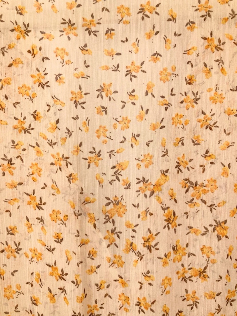 Torrid Floral High-Low Sheer Midi Dress in Soft Cream Yellow Floral Print Size 1 - Picture 11 of 15